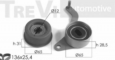 TREVI AUTOMOTIVE kd1076 -  Комплект ремня ГРМ